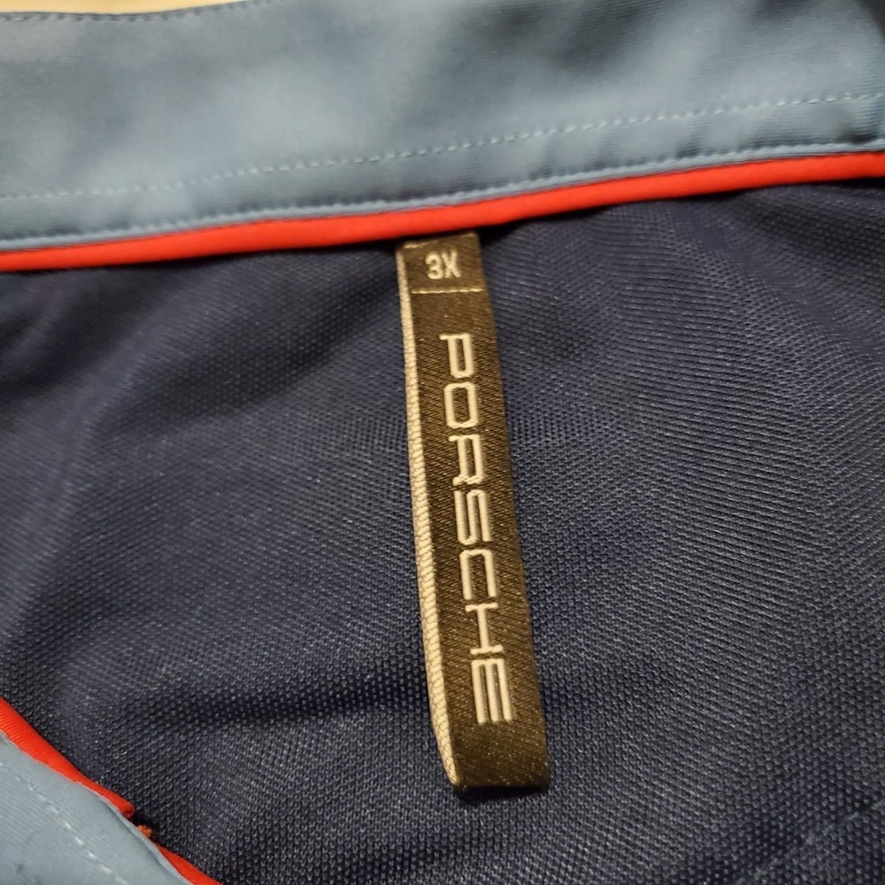 Porsche Polo Shirt Men 3X Blue Rennsport Reunion VI Racing Performance - Picture 7 of 10